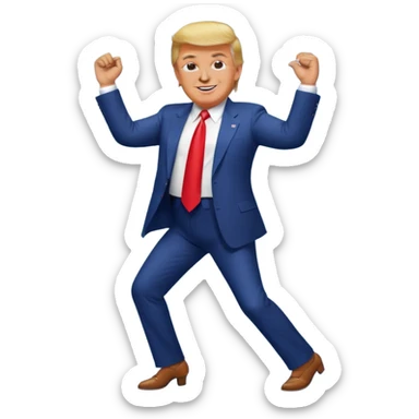 Donald Trump bailando sticker