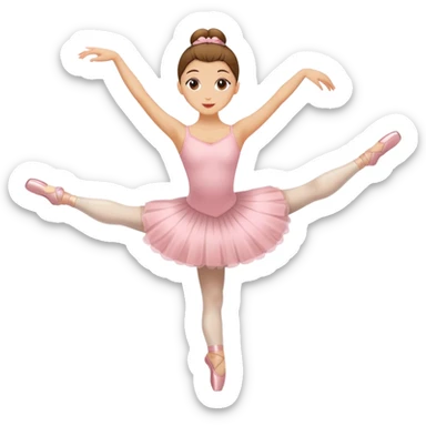 Cabeza de café con cuerpo de bailarina de ballet sticker