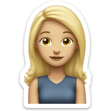 Blonde girl dreaming about giving her dad a credit card sticker