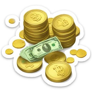 money and coins sticker