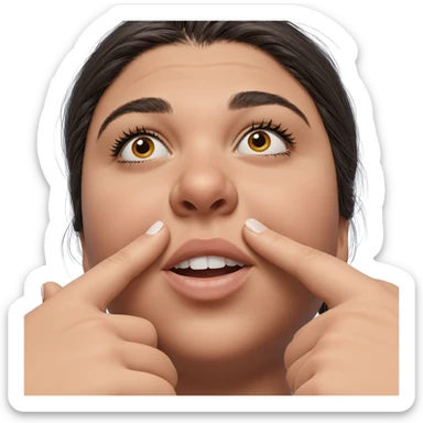 realistic portrait of girl sticker