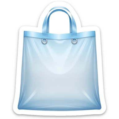 a polythene bag with handles in a simple vector style sticker