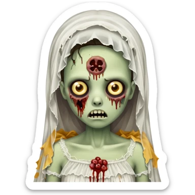 Zombie bride, Hungry. sticker