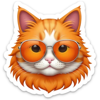 Cat with sunglasses sticker