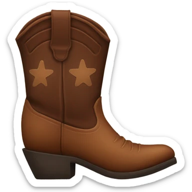 Brown Cowboy boots  sticker