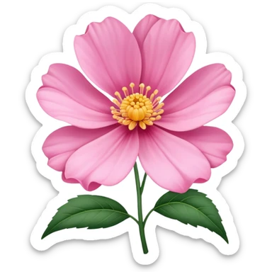 pink regency flower sticker