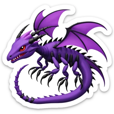 Skorupi-Drapion-Gligar-Pokémon-fusion (full body) sticker