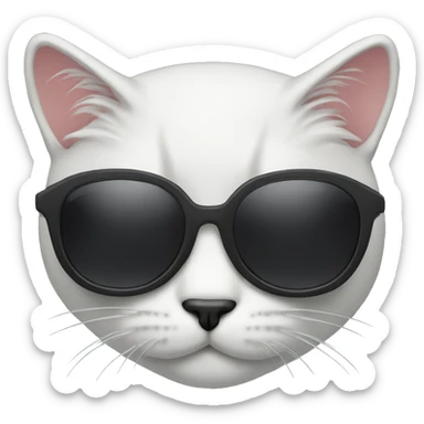 Cat with sunglasses sticker