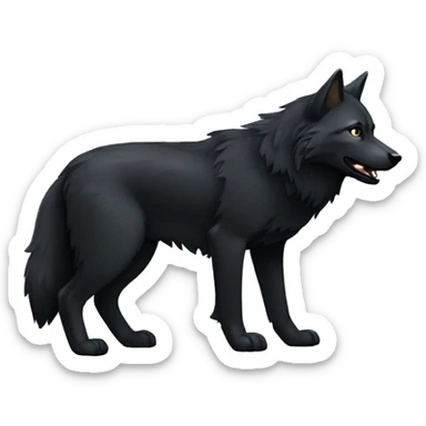 Black Wolf Pair sticker