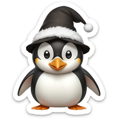 raging penguin with magical hat sticker
