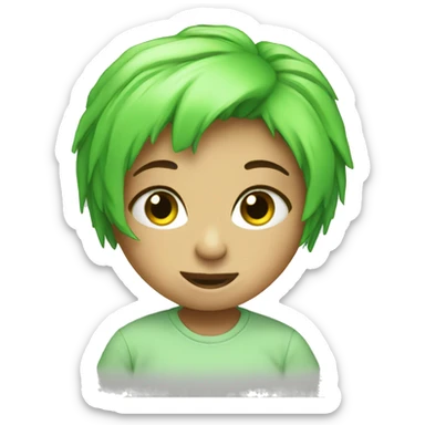 Green gir tshirt sticker