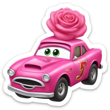 Flash mcqueen en rose bonbon  sticker