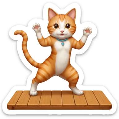 Cat dancing on table





 sticker