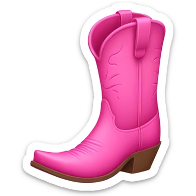 pink cowboy boot sticker