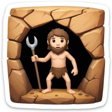 caveman art stickman sticker