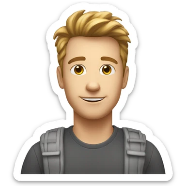 a white/australian 24 year old man who is a web developer and he must be waving REALISTICALLY sticker