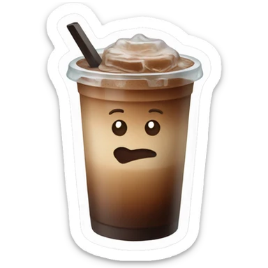 Ice coffee emoji sticker