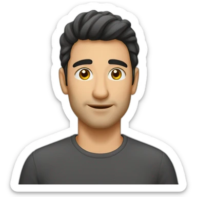 پسر نوجوانی که وقتی لبخند میزند یکی از ابروهایش به صورت ناخودآگاه بالا میرود sticker