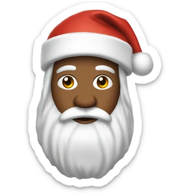 White Santa clause wearing a Pittsburgh Steelers hat sticker