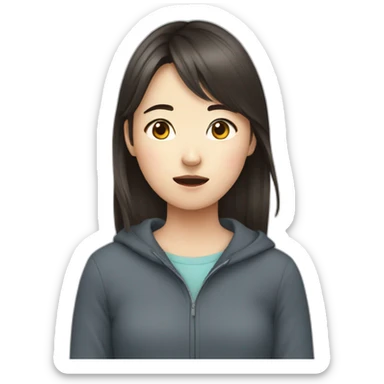 adhd korean girl sticker