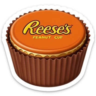 reeses peanut butter cup exact replica sticker