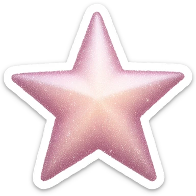 pale pink star sparkle sticker