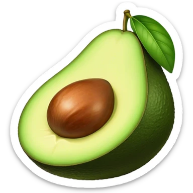 Un aguacate con labios grandes sticker