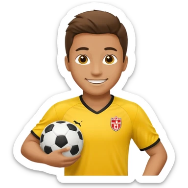 Soccer Player in yellow dress sticker