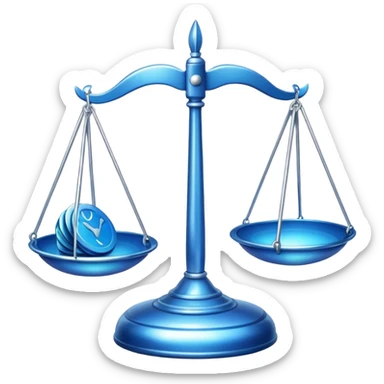 blue scales of justice sticker