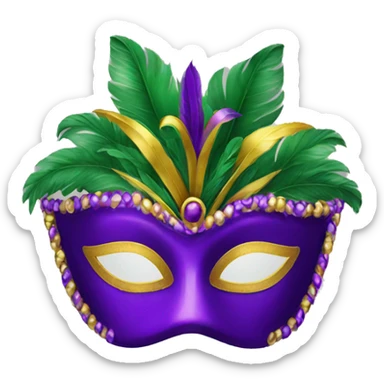 Mardi Gras mask sticker