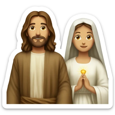Jesus and mary sticker