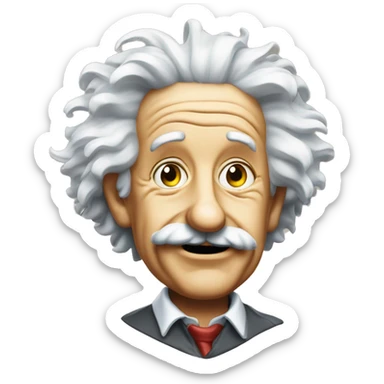zesty einstein scraping for dimes sticker