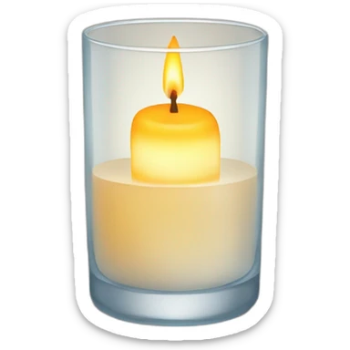candle in water glass sticker