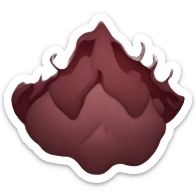 Dark red hearth sticker