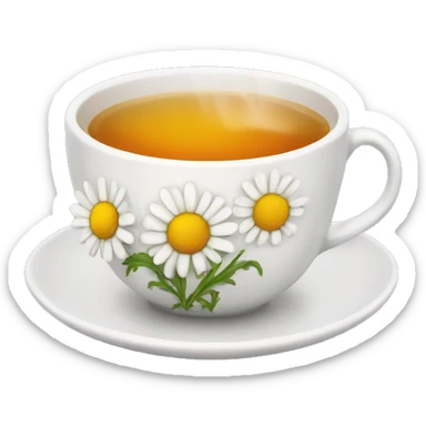 chamomile tea cup sticker