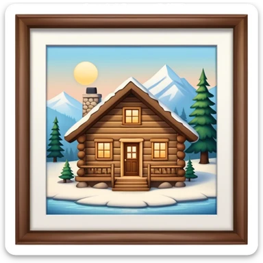 Cozy cabin vibes sticker