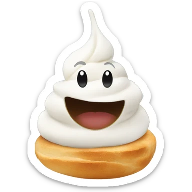 A burrata visiting the eiffel tower sticker