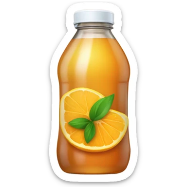 Serum de vitamina c en frasco transparente marrón  sticker