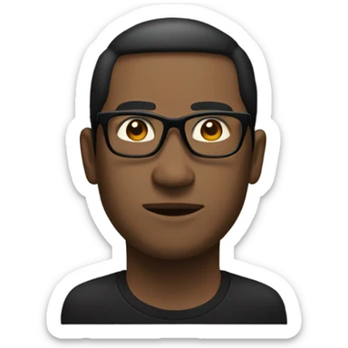 A men black tall with nattes and the black glasse and A taroko sticker