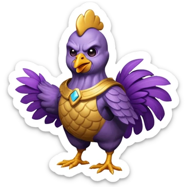 Thanos in a chicken costume sticker