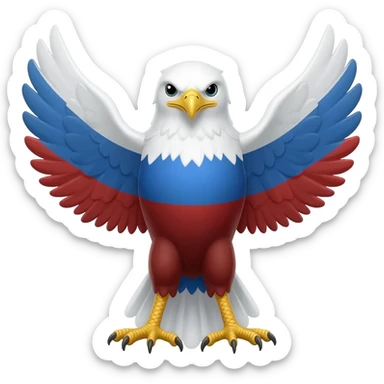 Russian eagle (2 headed) sticker