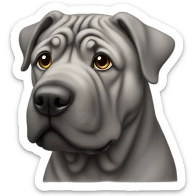 Grey Sharpei sticker