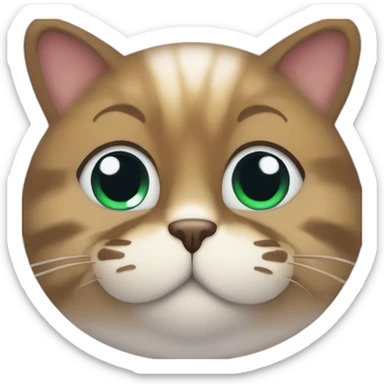 Chat Avec les cœurs dans les yeux sticker