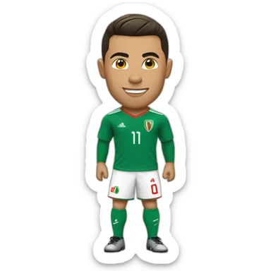 Ronaldo avec le maillot de l'algérie sticker