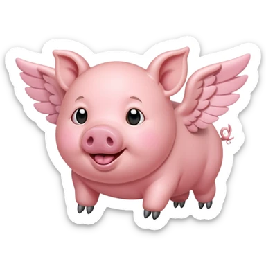 flying pig sticker