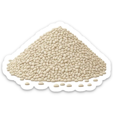 a pile of cat litter (white) sticker