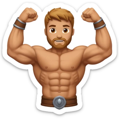 Hercules emoji with bicep sticker