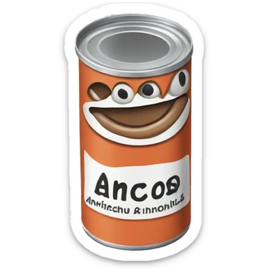 Can of anchovies sticker