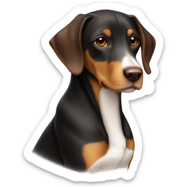 Appenzeller Viszla Mix Schwarz braun  sticker