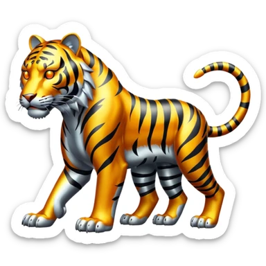Metal Tiger full body  sticker